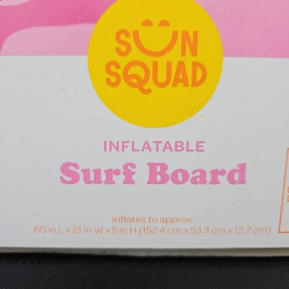 Sun Squad Inflatable Surf Board Pool Float‎ Raft Lounger 5 Feet Long New